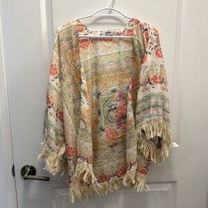Colorful Fringe Boho Kimono​